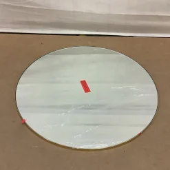 West Elm Open Box: Thin Metal Round Wall Mirror (30") - Antique Brass