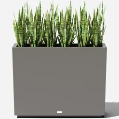 West Elm Open Box: Veradek Block Series Indoor/Outdoor Plastic Span Planter, Medium Span (38"W x 10"D x 30"H) - Grey