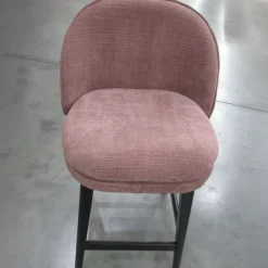 West Elm Open Box: Wayne Swivel Armless Counter Stool (26") - Performance Chenille Crossweave Plum, Black