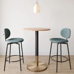 West Elm Orbit Restaurant Bar Table - Wood - Round