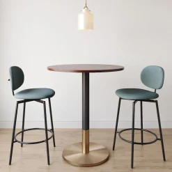 West Elm Orbit Restaurant Bar Table - Wood - Round