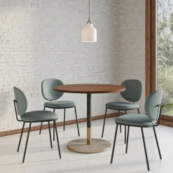 West Elm Orbit Restaurant Dining Table - Wood - Round