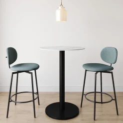 West Elm Orbit Restaurant Round Bar Table - Porcelain