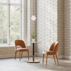 West Elm Orbit Restaurant Round Dining Table - Quartz