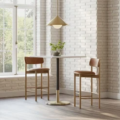West Elm Orbit Restaurant Square Bar Table - Quartz