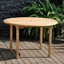 West Elm Orelien Teak Outdoor Round Dining Table (47")