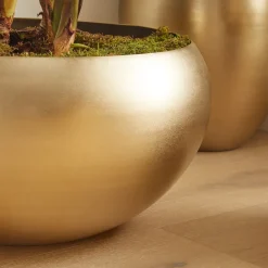 West Elm Organic Metal Floor Planters