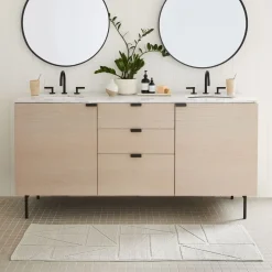 West Elm Organic Triangle Sculpted Bath Runner