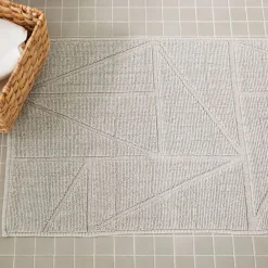 West Elm Organic Triangle Sculpted Bath Runner