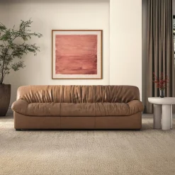 West Elm Orlin Leather Sofa (87")