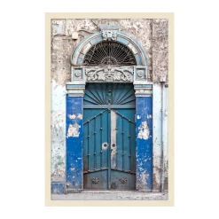 West Elm Ornate Blue Doors Wall Art