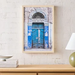West Elm Ornate Blue Doors Wall Art