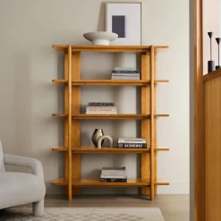 West Elm Otto Solid Wood Bookshelf (–)
