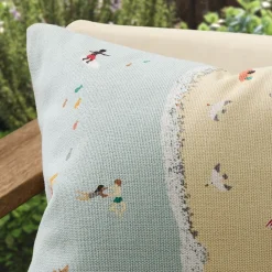 West Elm Outdoor Beach Scene Pillow