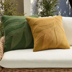 West Elm Outdoor Graphic Palm Pillow