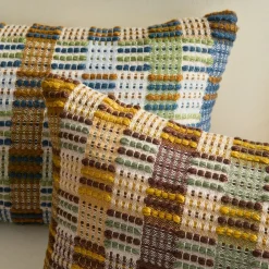 West Elm Outdoor Multi Checkerboard Plaid Pillow