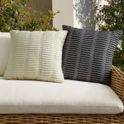 West Elm Outdoor Rib Stripe Pillow