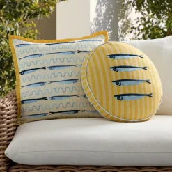 West Elm Outdoor Sardine Pillow