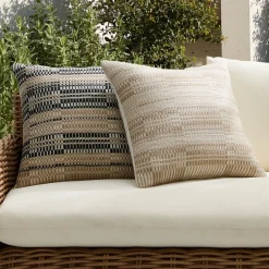 West Elm Outdoor Variegated Plaid Pillow