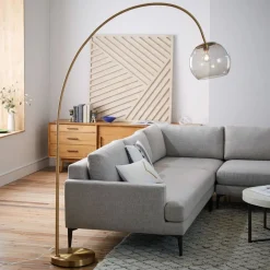 West Elm Overarching Acrylic Shade Floor Lamp (76")
