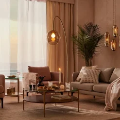 West Elm Overarching Acrylic Shade Floor Lamp (76")