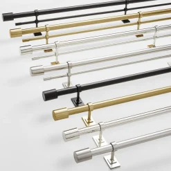 West Elm Oversized Adjustable Curtain Rod w/ Cylinder Finials