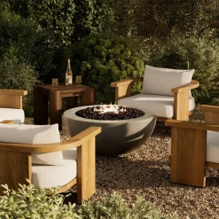 West Elm Oxner Outdoor Round Fire Table (39")