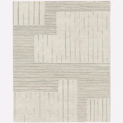 West Elm Painted Mixed Stripes Wool Rug