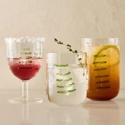 West Elm Palm Applique Glassware Collection