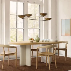 West Elm Palmetto Concrete & Wood Dining Table (78")