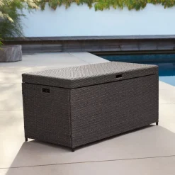 West Elm Palm Harbor Outdoor Wicker Storage Bin