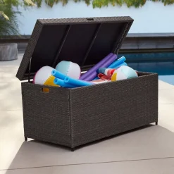 West Elm Palm Harbor Outdoor Wicker Storage Bin