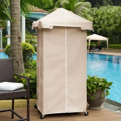 West Elm Palm Harbor Outdoor Wicker Towel Valet