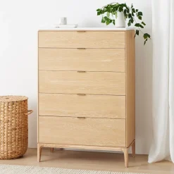 West Elm Parker Marble 5-Drawer Dresser (36")