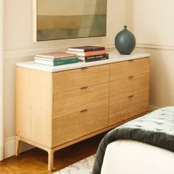 West Elm Parker Marble 6-Drawer Dresser (–)