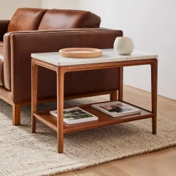 West Elm Parker Marble Side Table (30")