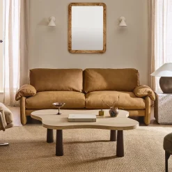 West Elm Parry Leather Sofa (86")