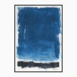 West Elm Patched Blue Canvas