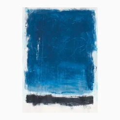 West Elm Patched Blue Canvas
