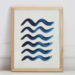 West Elm Pauline Stanley Studio Wall Art - Blue Waves