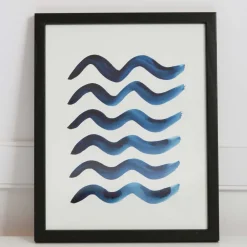 West Elm Pauline Stanley Studio Wall Art - Blue Waves