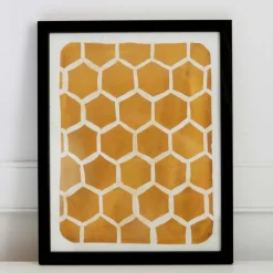 West Elm Pauline Stanley Studio Wall Art - Honeycomb Pattern