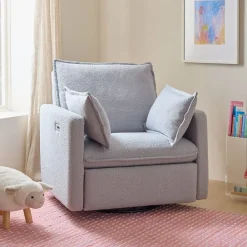 West Elm Paxton Pillow & Swivel Glider Recliner