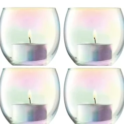 West Elm Pearl Iridescent Glass Votives (Set of 4)