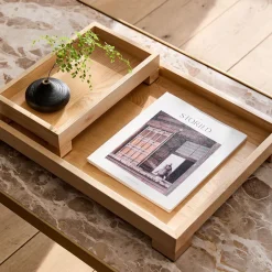 West Elm Pedestal Wood Trays