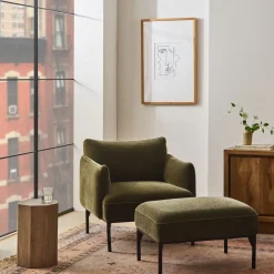West Elm Penn Chair & Ottoman Set