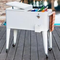 West Elm Permasteel 80 Qt. Portable Rolling Patio Cooler