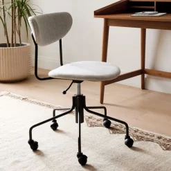 West Elm Petal Upholstered Swivel Office Chair
