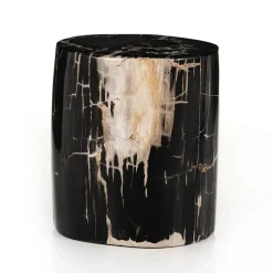 West Elm Petrified Wood Side Table (12")