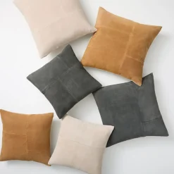 West Elm Pieced Suede Pillow Cover